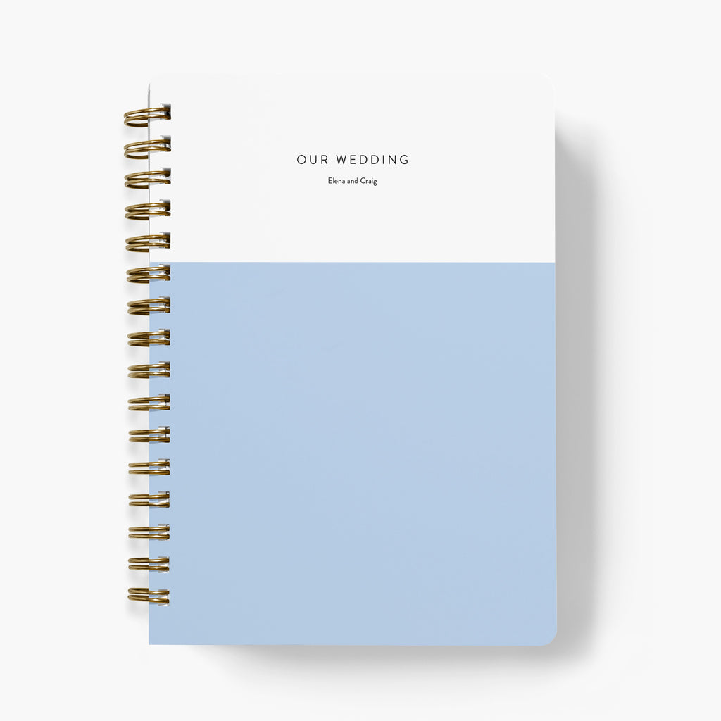 Wedding Planner — Colorblock design, front cover on white background