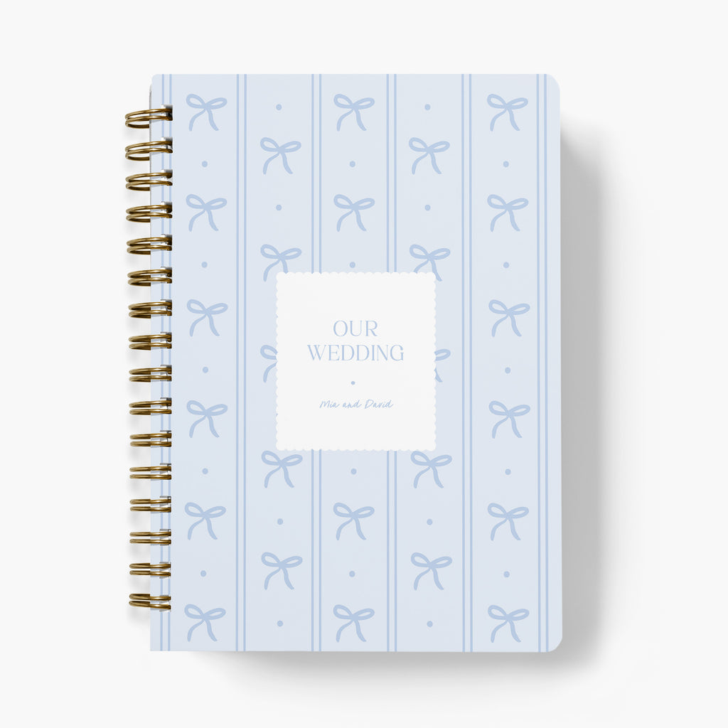 Wedding Planner — Darling Bows design, front cover on white background