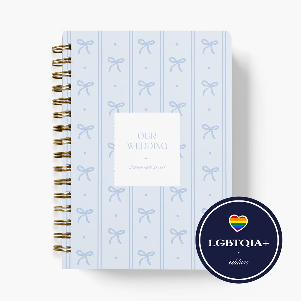LGBT Wedding Planner — Darling Bows design, front cover on white background