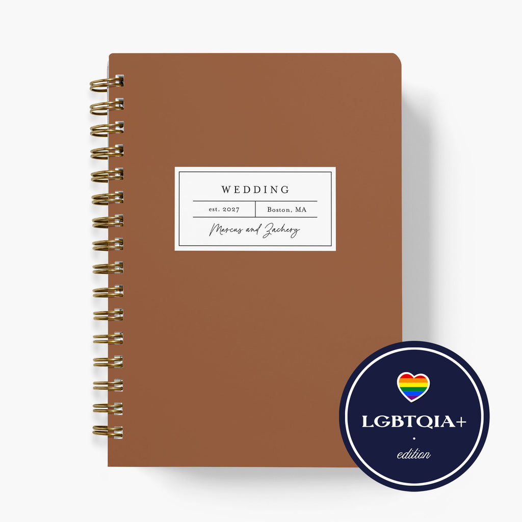 LGBT Wedding Planner — Modern Label design, front cover on white background
