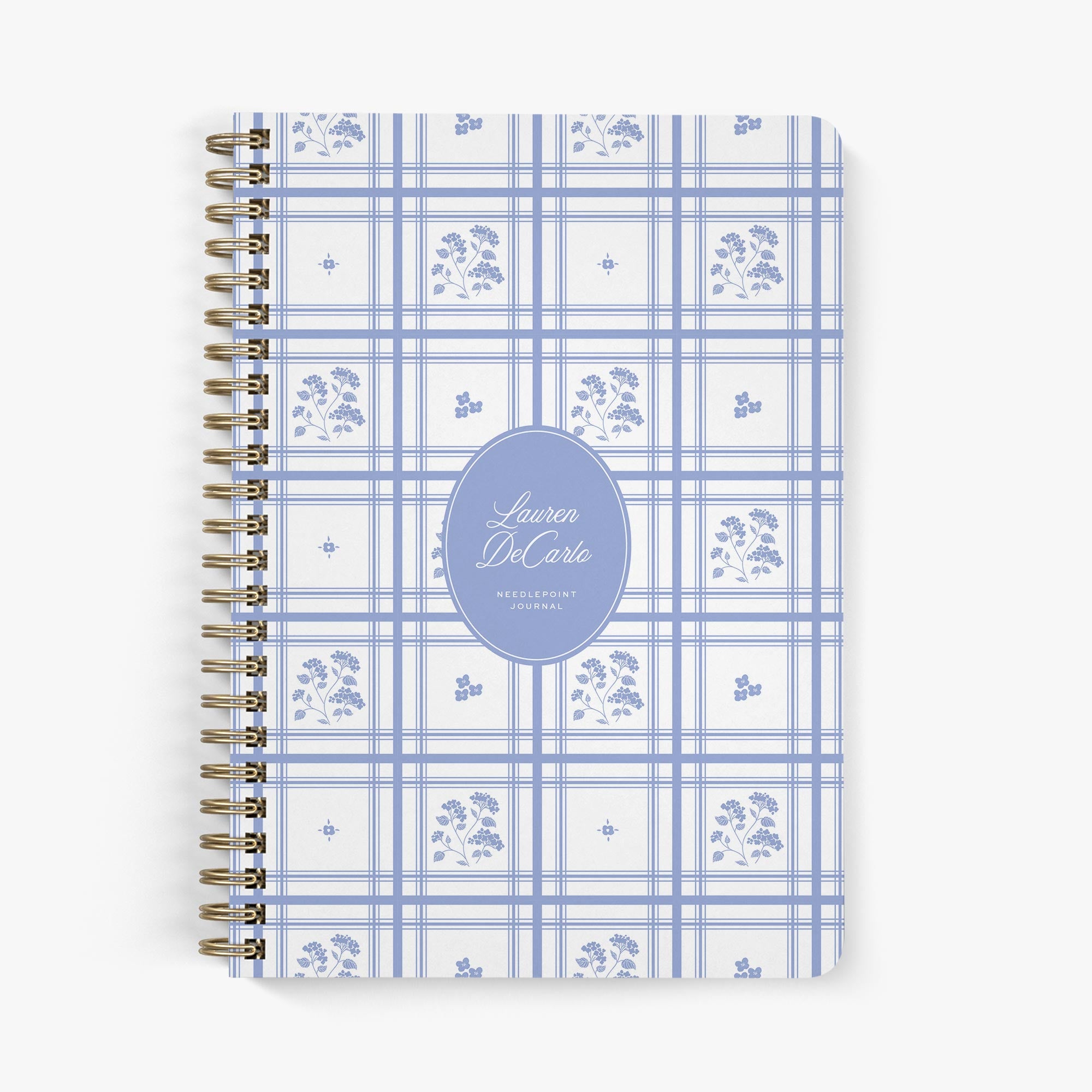 Needlepoint Journal - Blue Plaid