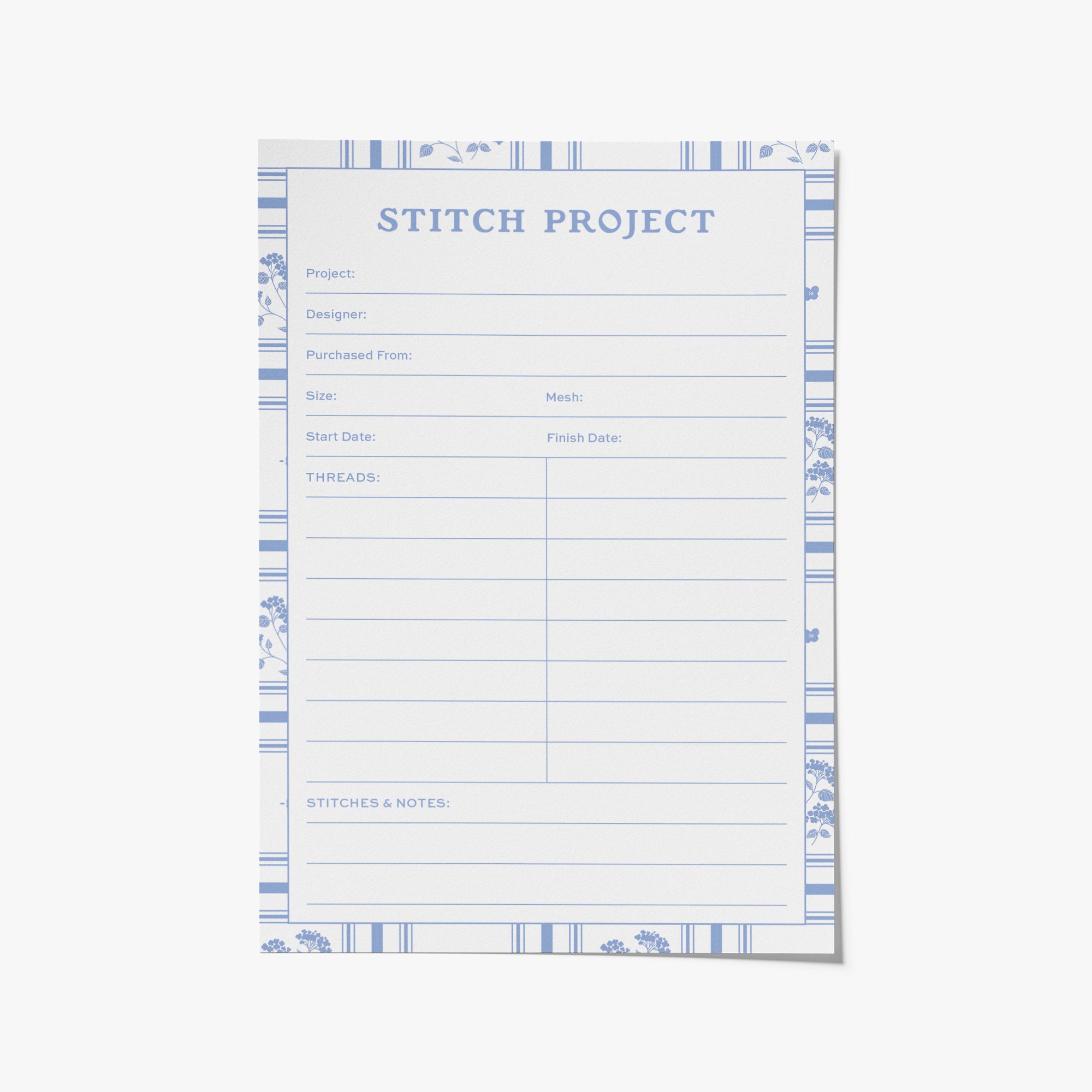 Needlepoint Project Cards - Heirloom Stripe
