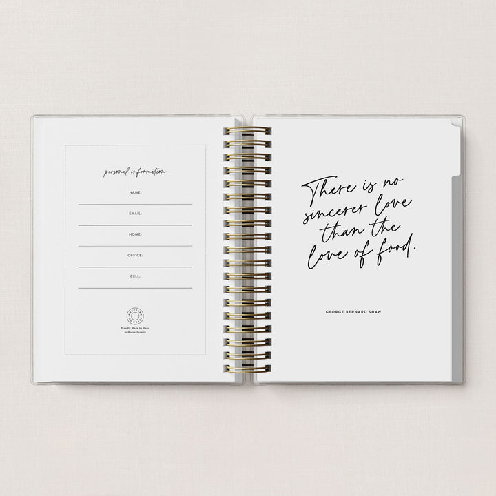 Our personalized recipe journals are a thoughtful gift for showers, newlyweds, foodies and housewarming gifts