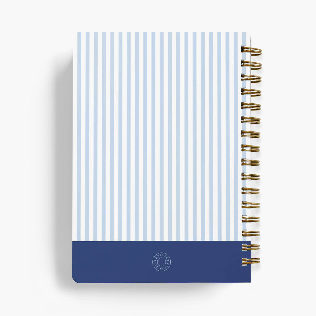 Wedding Planner — Classic Stripe design, back cover view