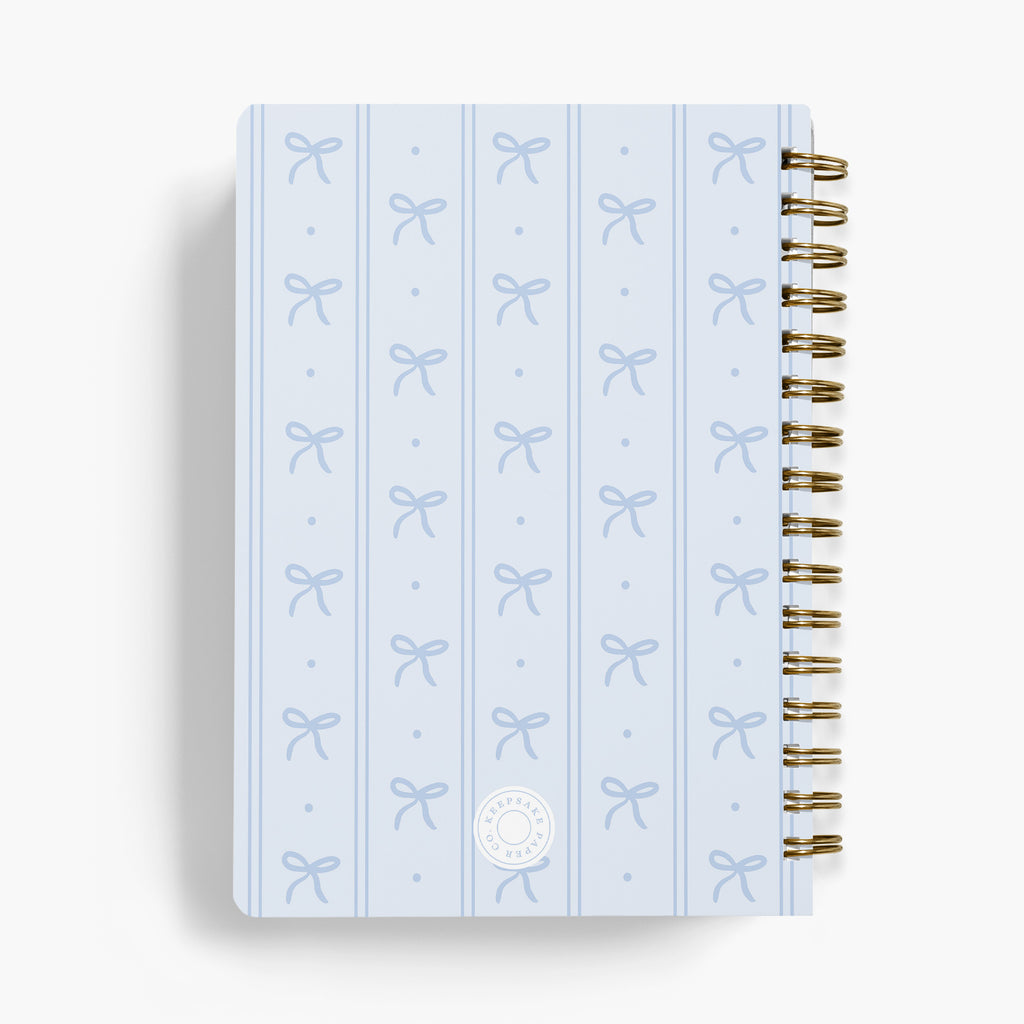 Wedding Planner — Darling Bows design, back cover view