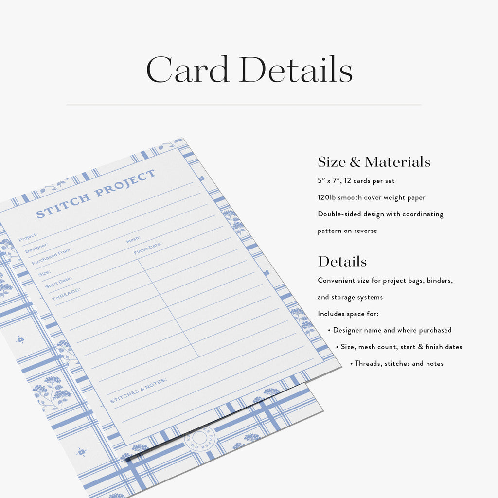 Needlepoint Project Cards - Heirloom Stripe
