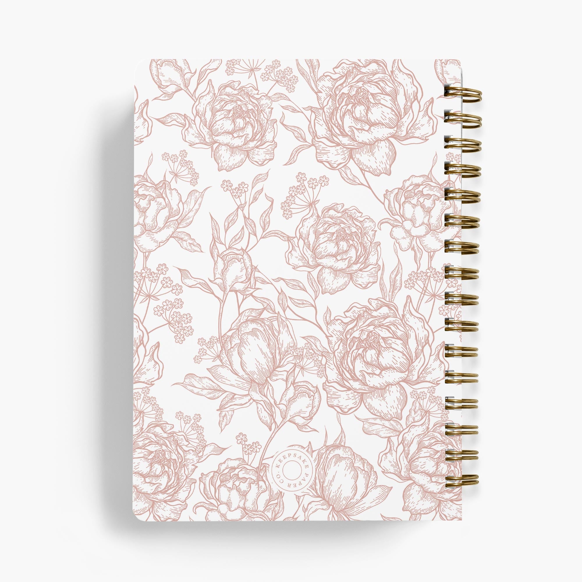 LGBT Wedding Planner — Peony Toile design, back cover view
