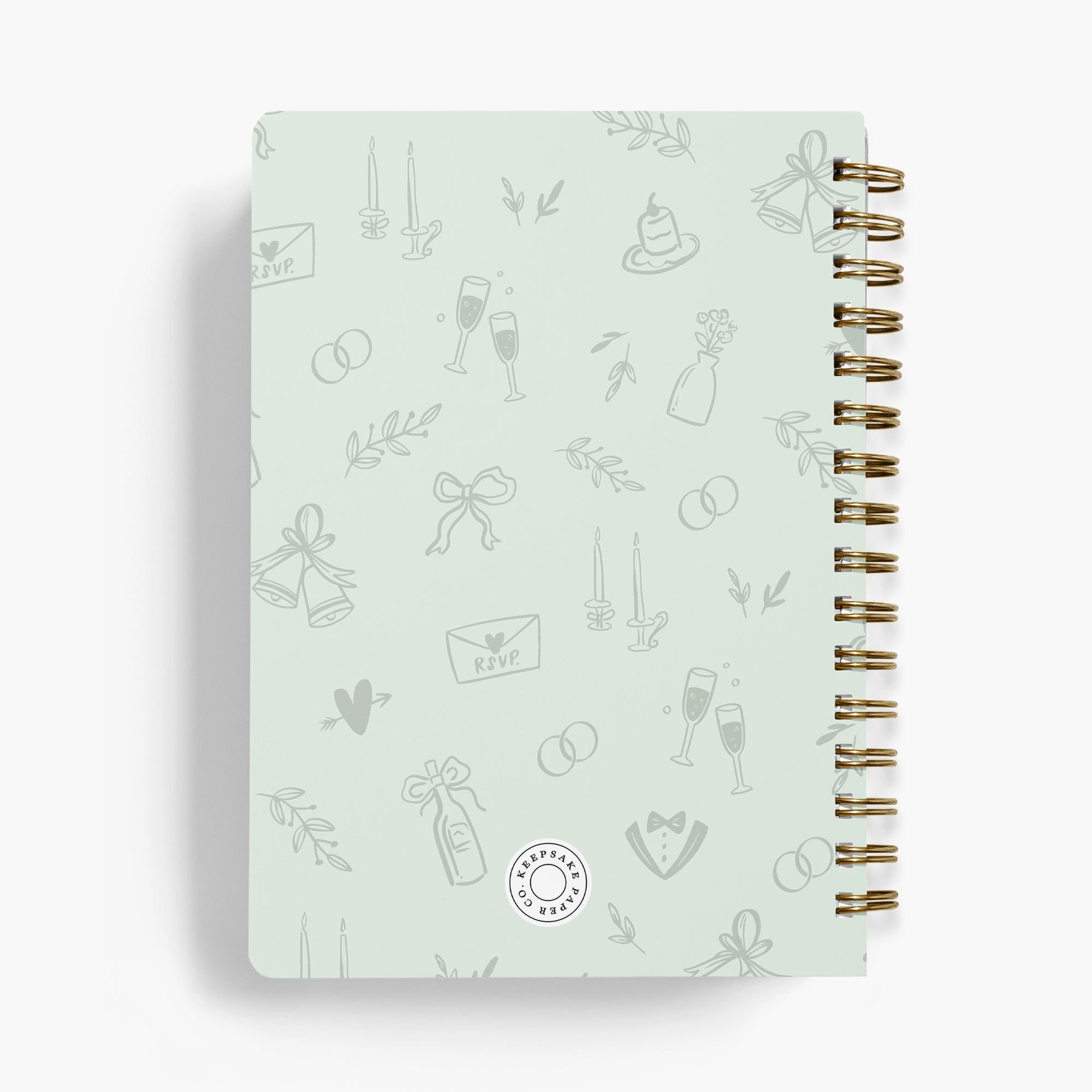 LGBT Wedding Planner — Wedding Doodles design, back cover view