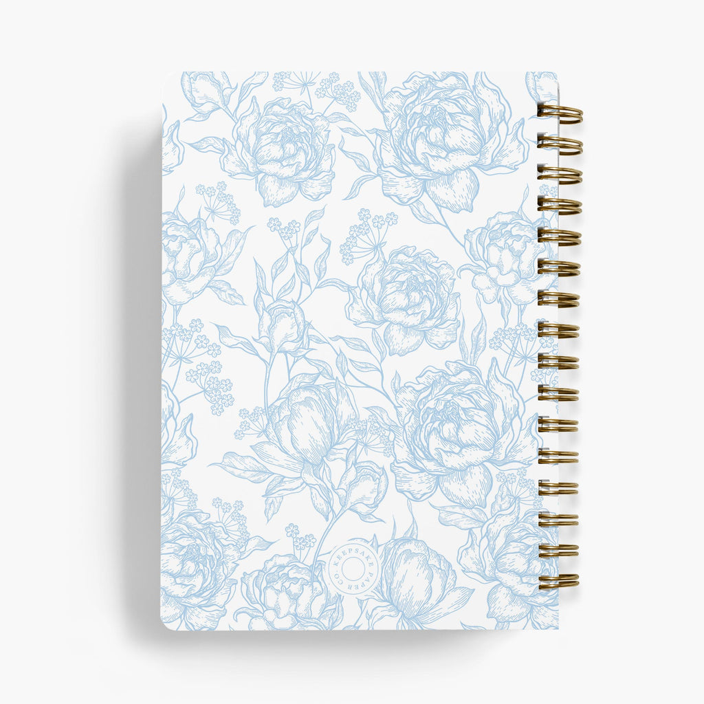 Wedding Planner — Peony Toile design, back cover view