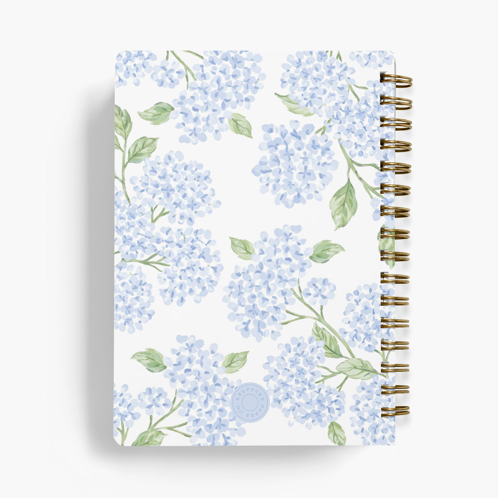 Wedding Planner  -  Sweet Hydrangea design, back cover view