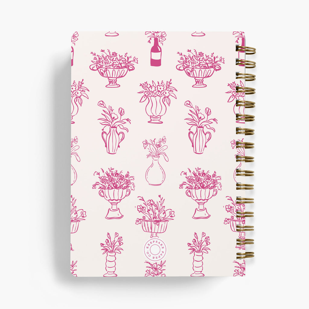 Wedding Planner — Floral Vases design, back cover view