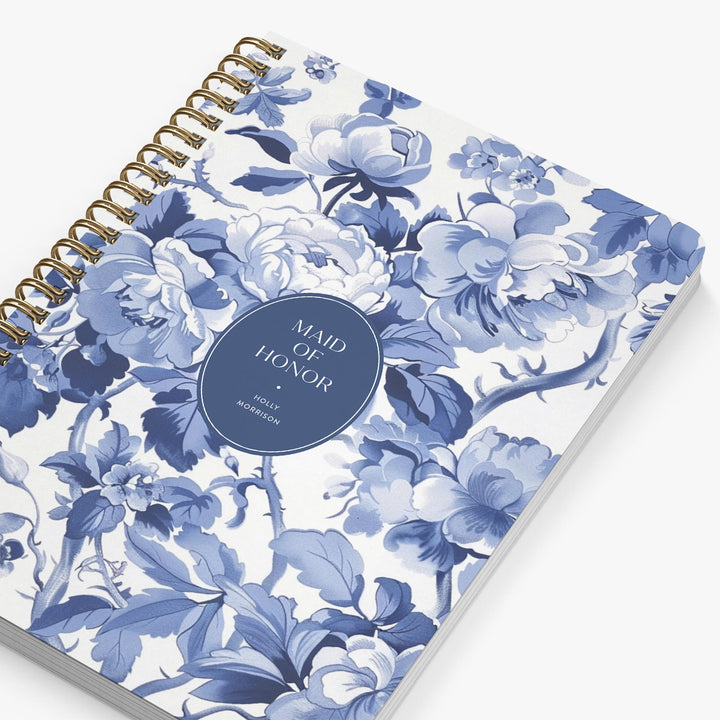Maid of Honor Planner - Blue Toile