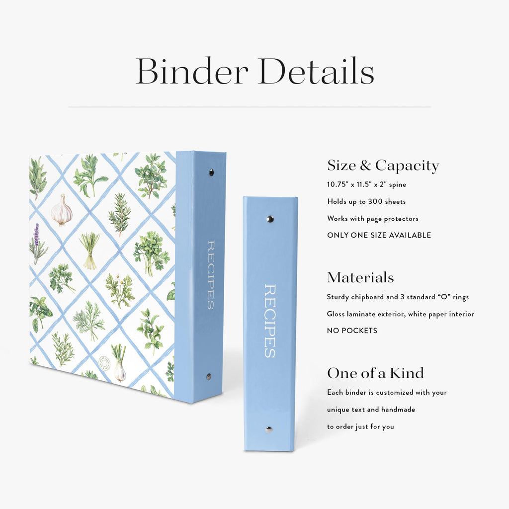 Recipe Binder - Cooking Herbs
