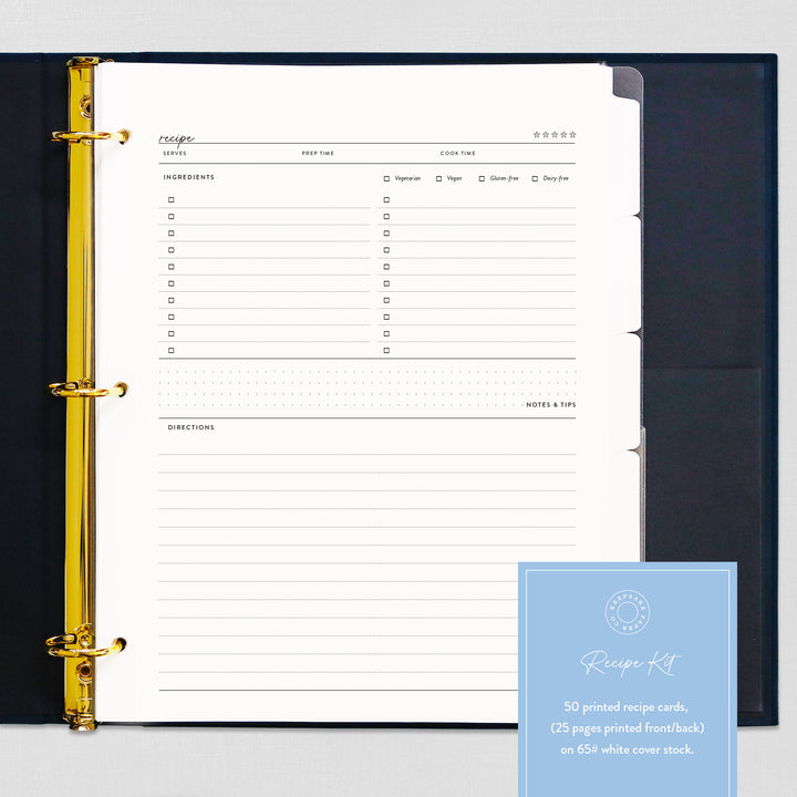 Recipe Binder Kit