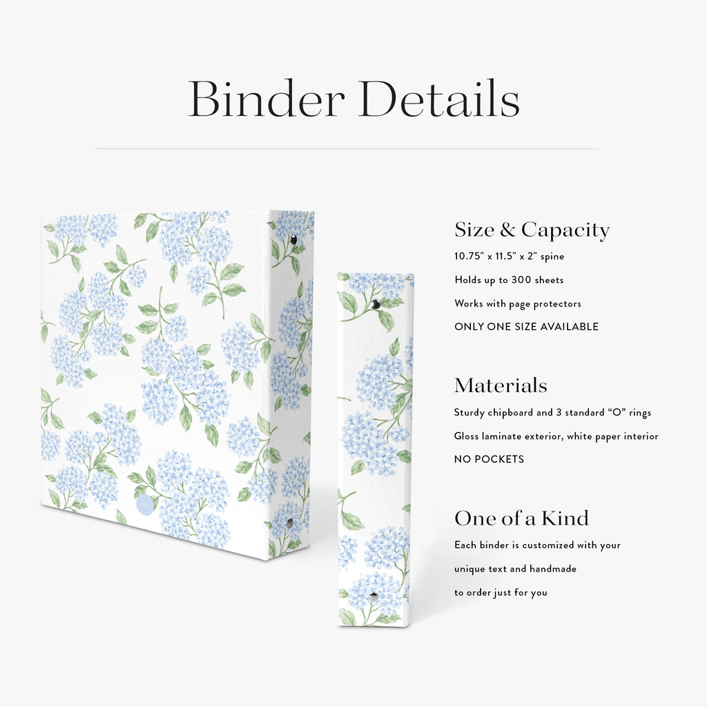 Wedding Binder - Sweet Hydrangea