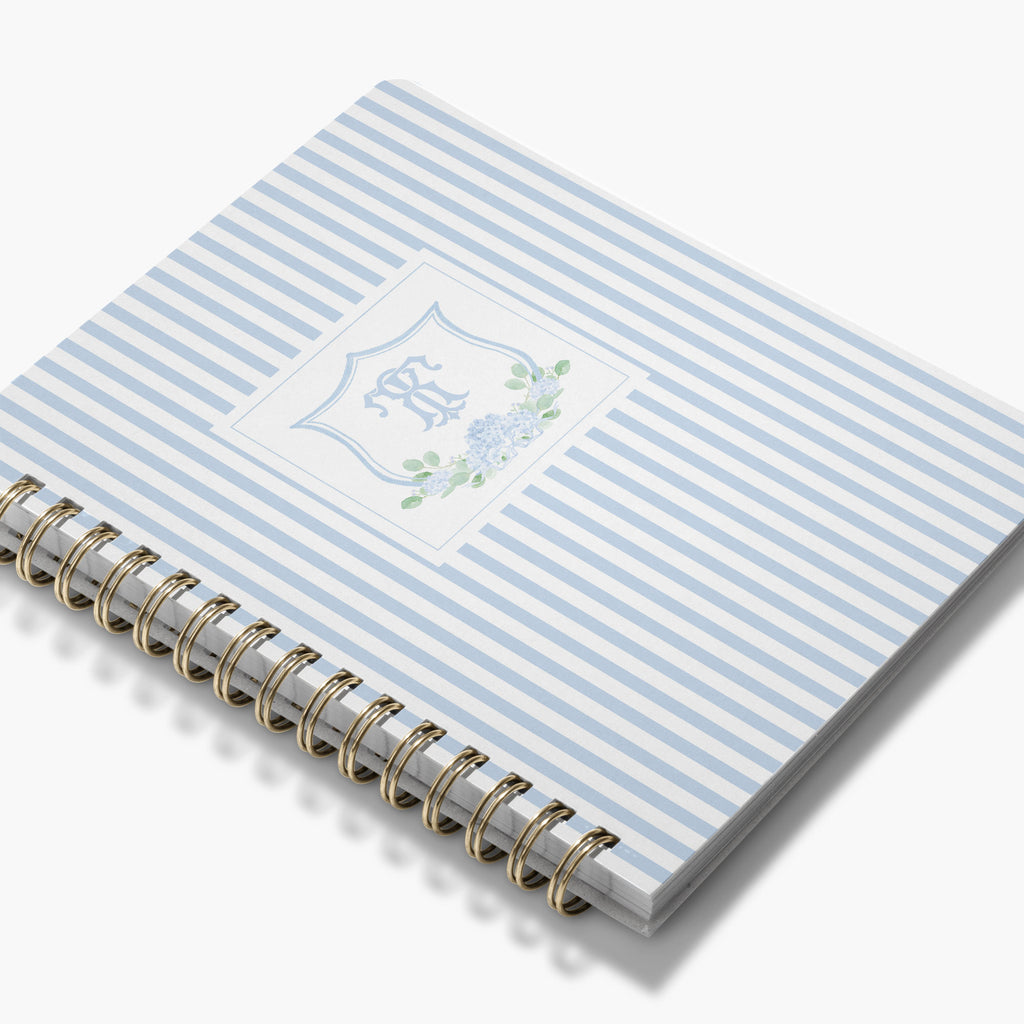 LGBT Wedding Planner — Hydrangea Crest design, angled view showing cover and spine