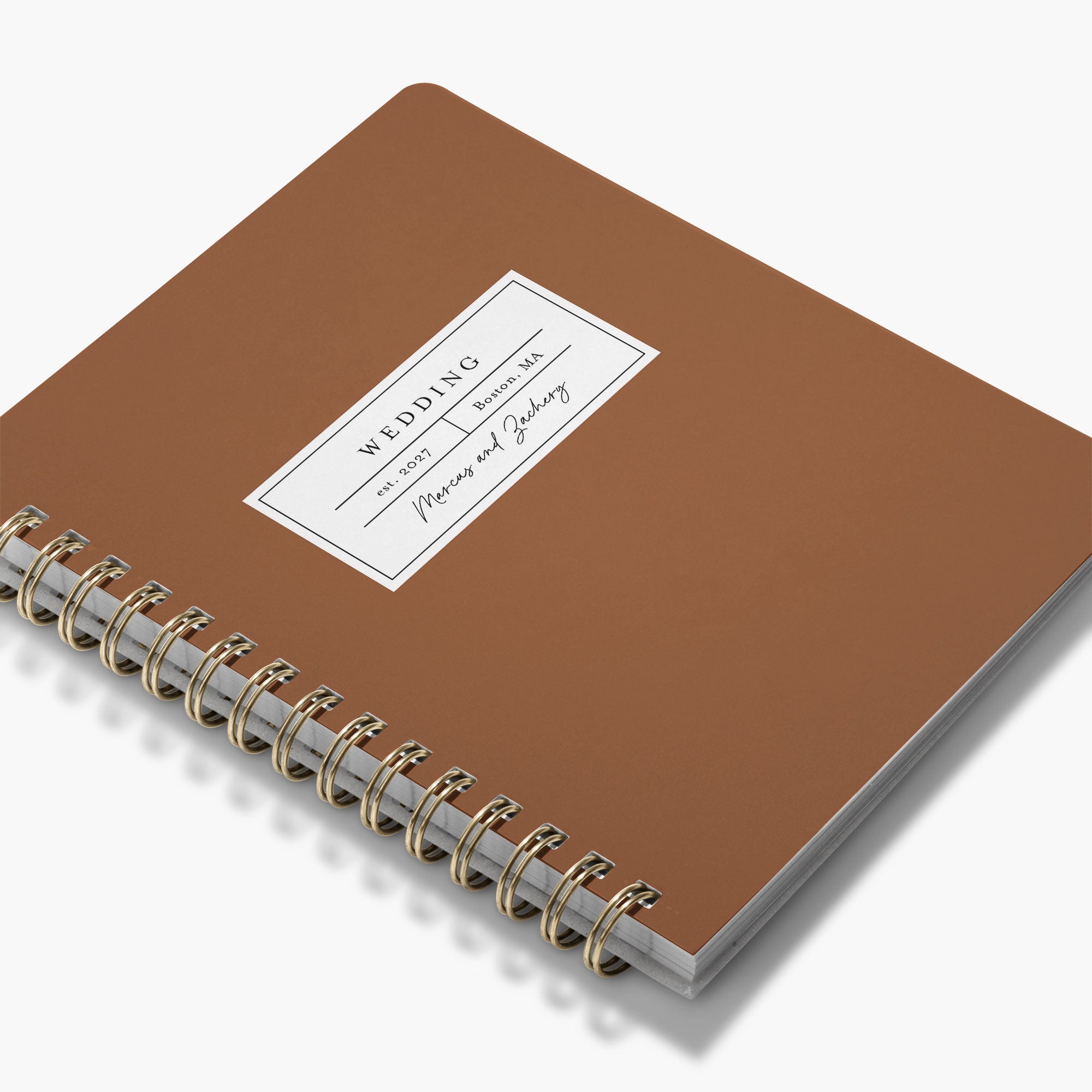 LGBT Wedding Planner — Modern Label design, angled view showing cover and spine