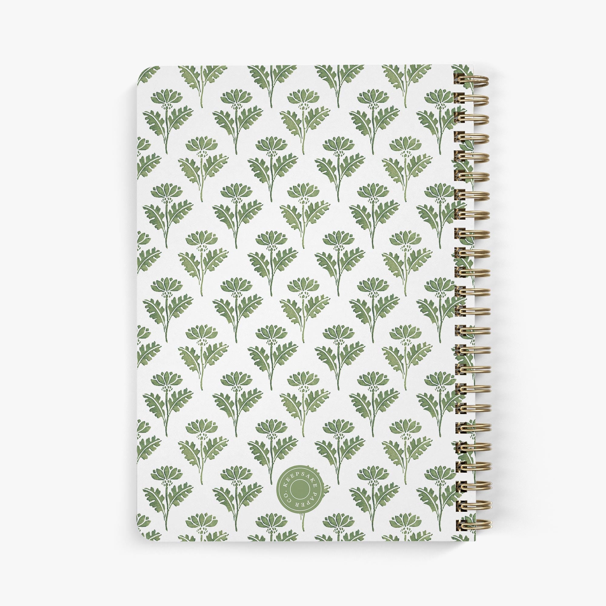 Mother of the Bride Planner — Fresh Foilage design, back cover view