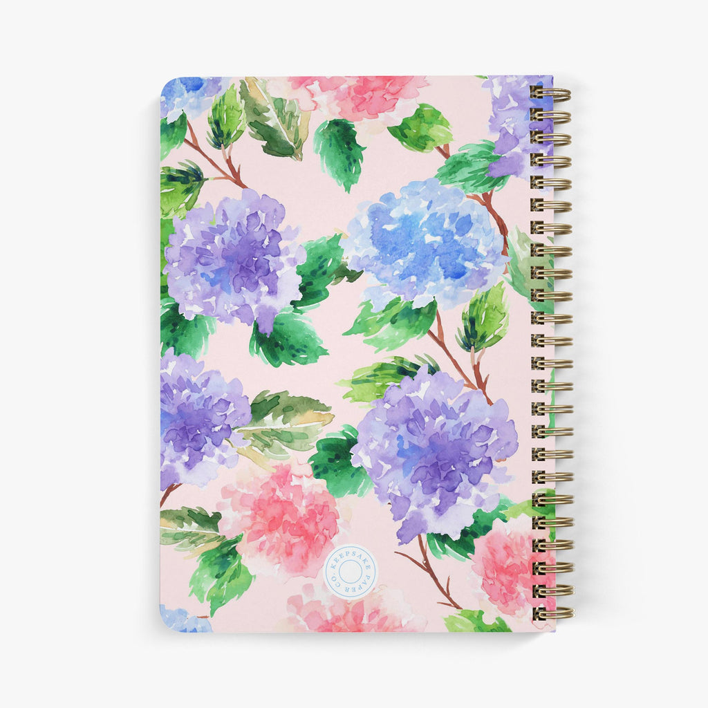 Mother of the Bride Planner — Chatham Hydrangea design, back cover view