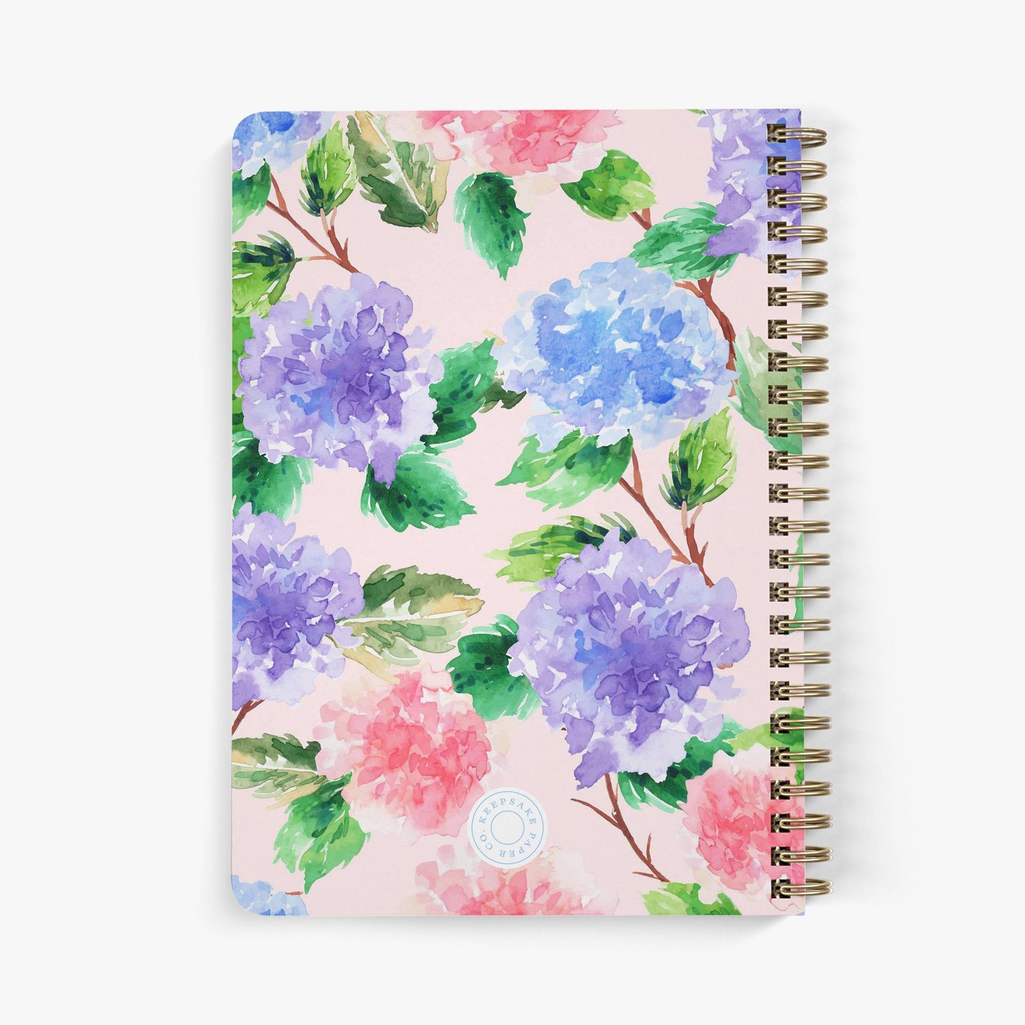 Mother of the Bride Planner — Chatham Hydrangea design, back cover view