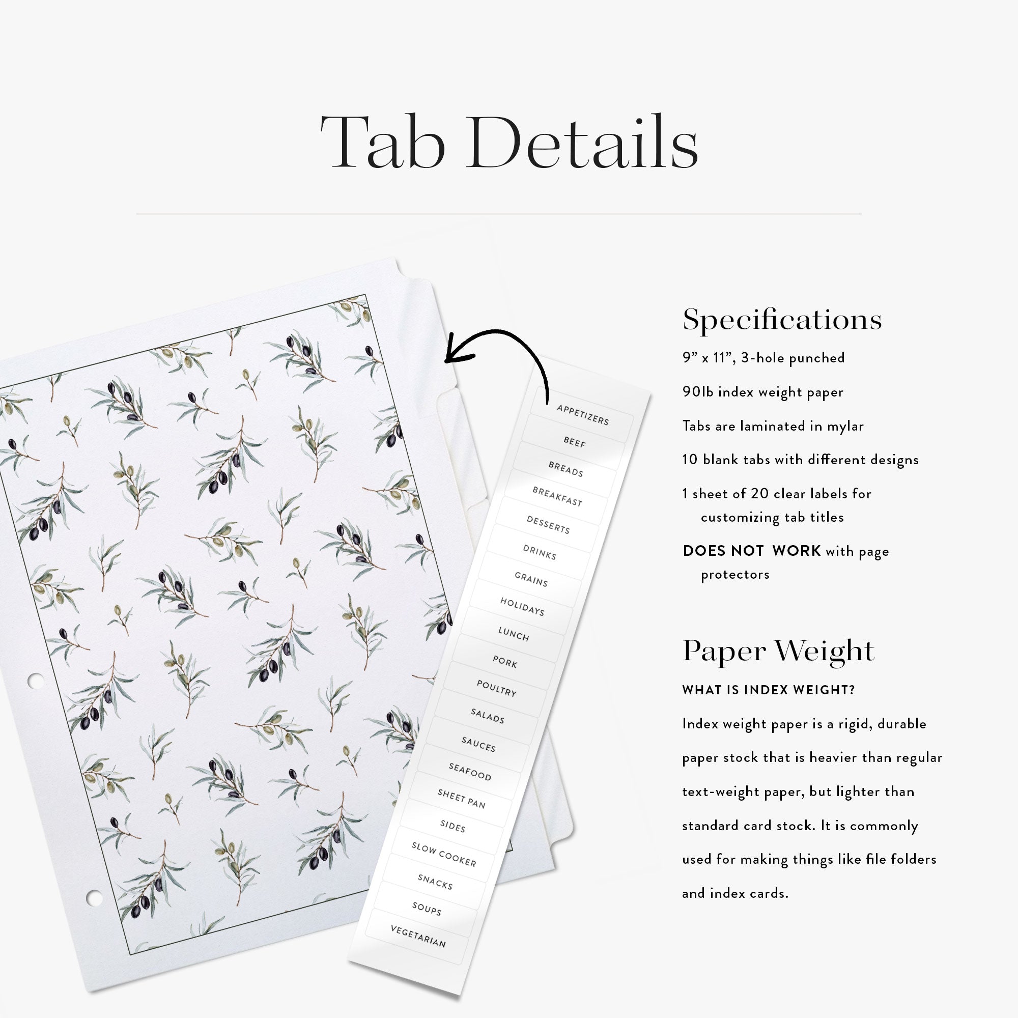 Recipe Tabs - Olive Bunch