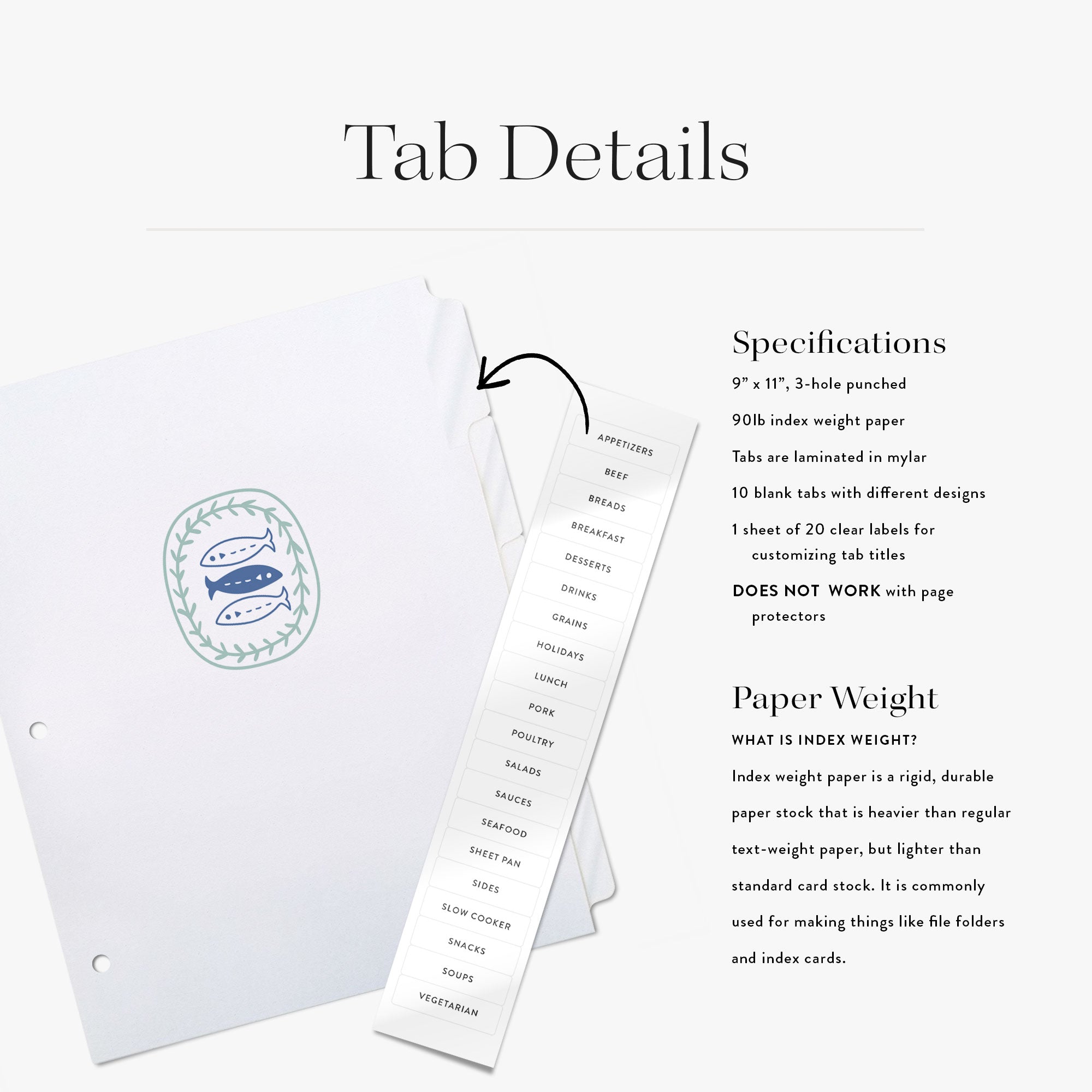 Recipe Tabs - Dolce Vita