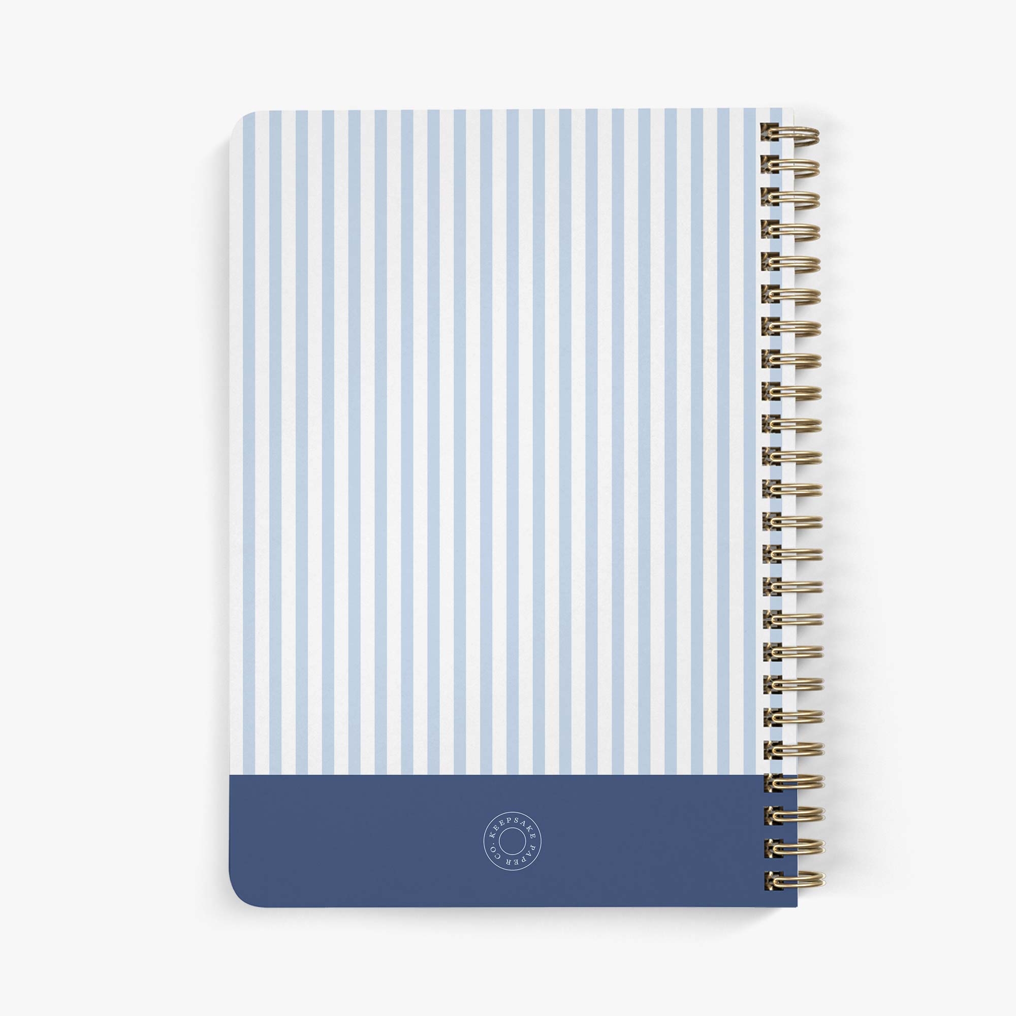 Maid of Honor Planner — Classic Stripe design, back cover view