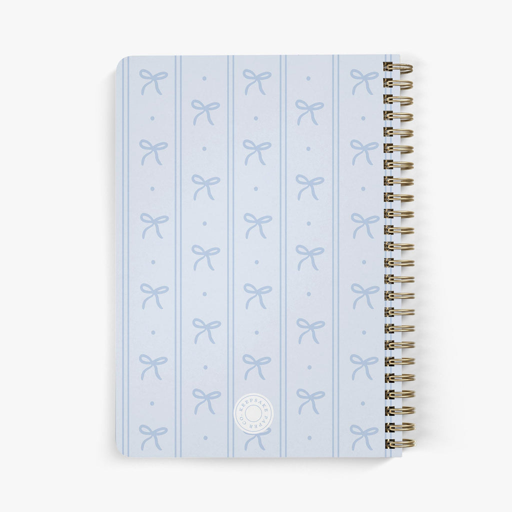 Maid of Honor Planner — Darling Bows design, back cover view