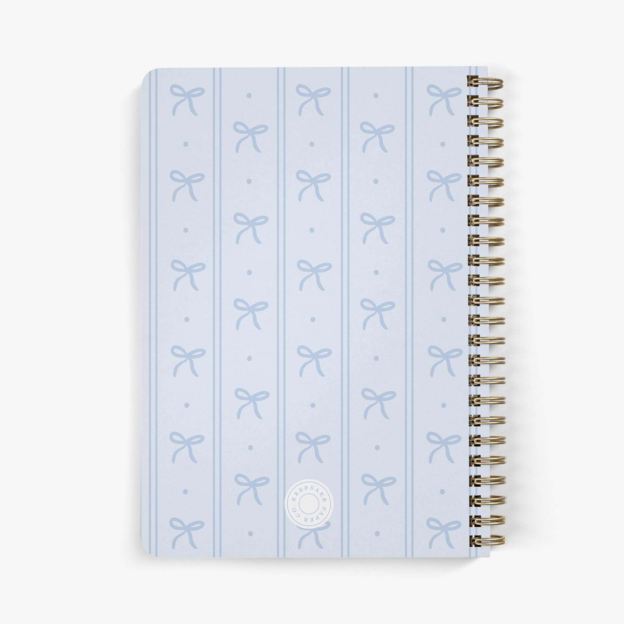 Maid of Honor Planner — Darling Bows design, back cover view