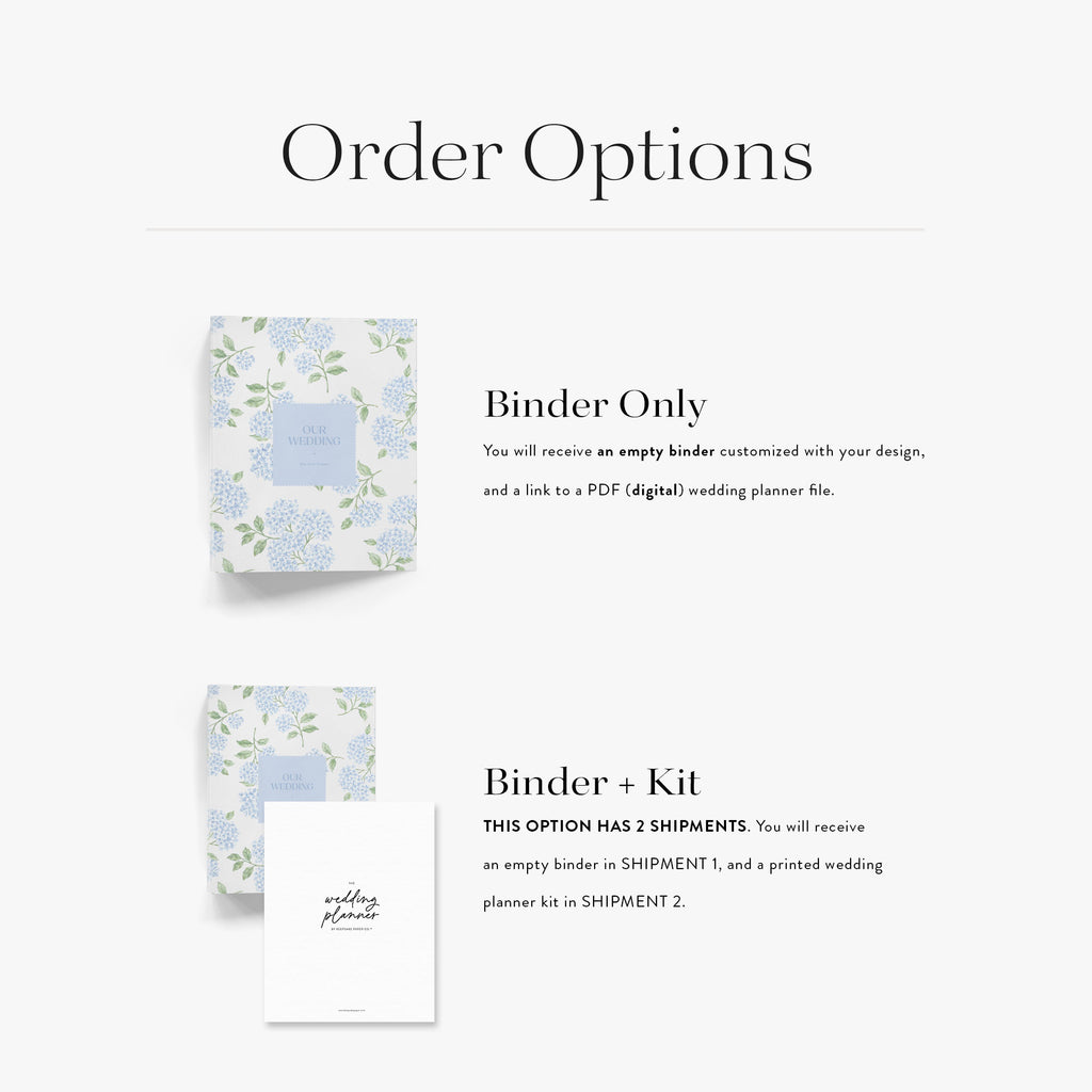 Wedding Binder - Sweet Hydrangea