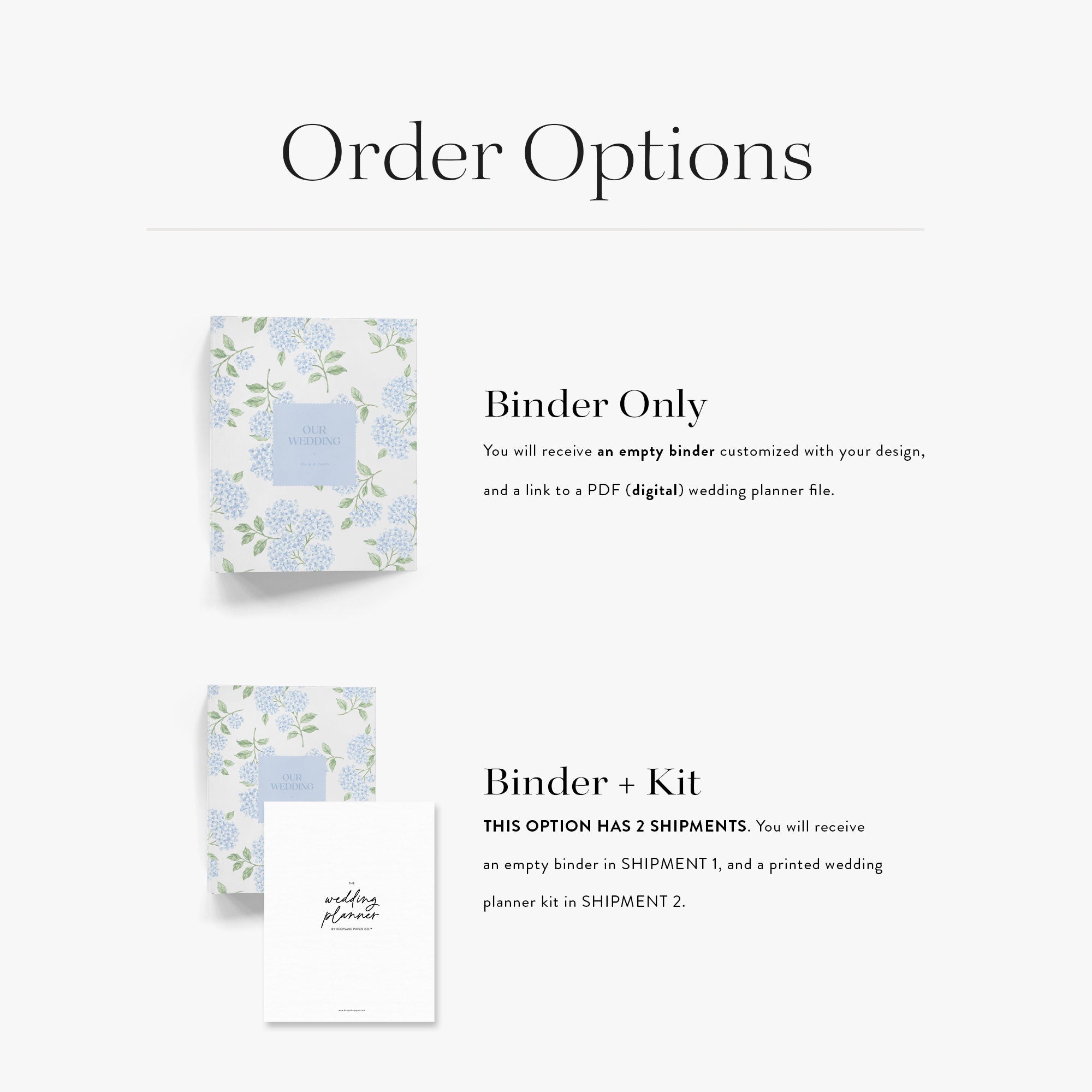Wedding Binder - Sweet Hydrangea