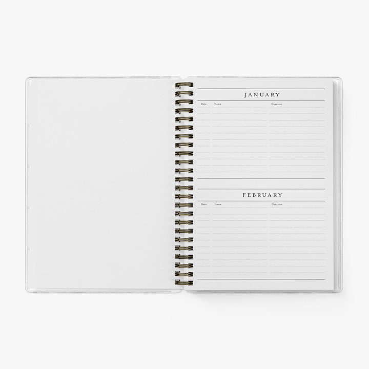 Our personalized address books also feature a section for recording important dates like birthdays and anniversaries 