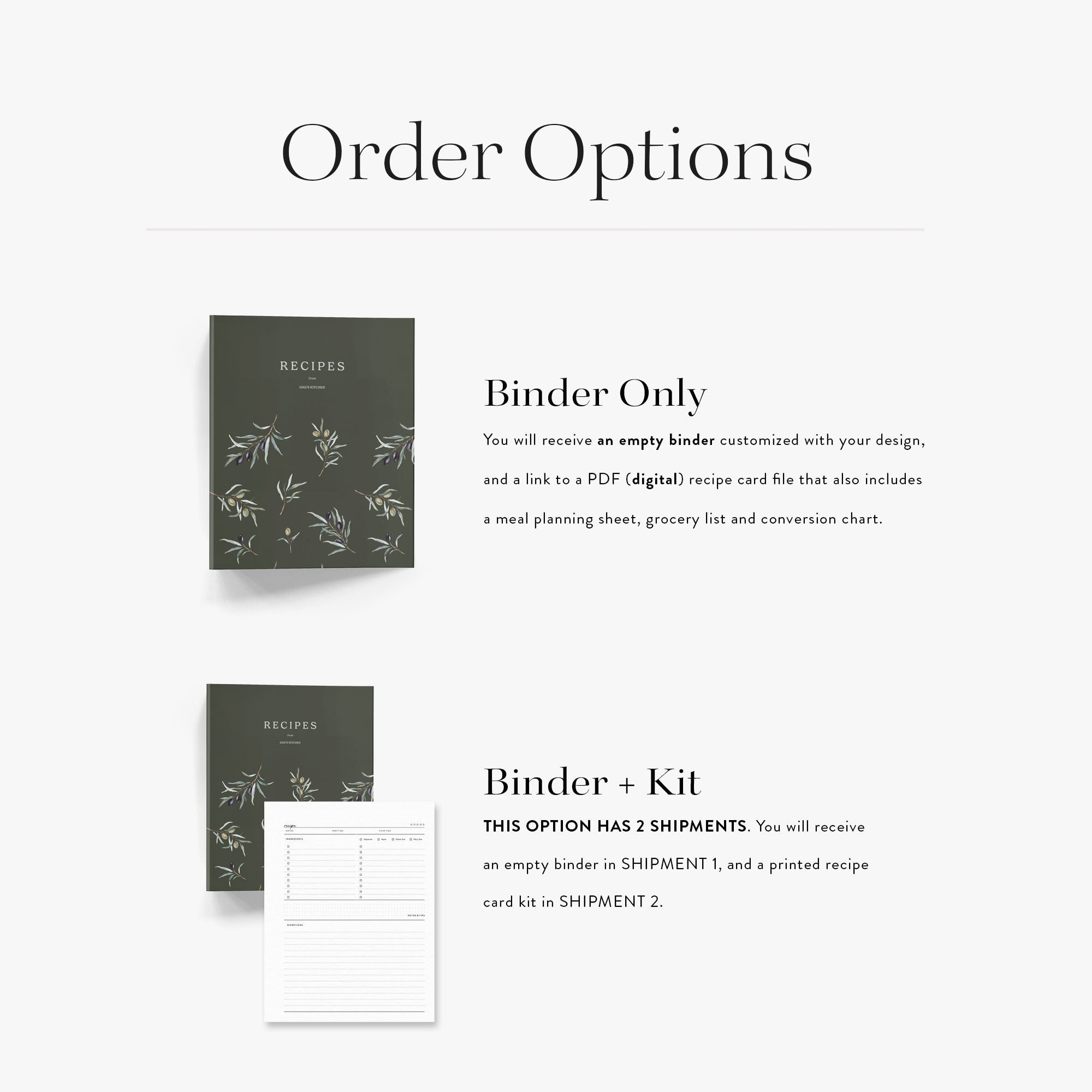 Personalized Recipe Binders Keepsake Paper Co. Personalized Recipe Binders Keepsake Paper Co.