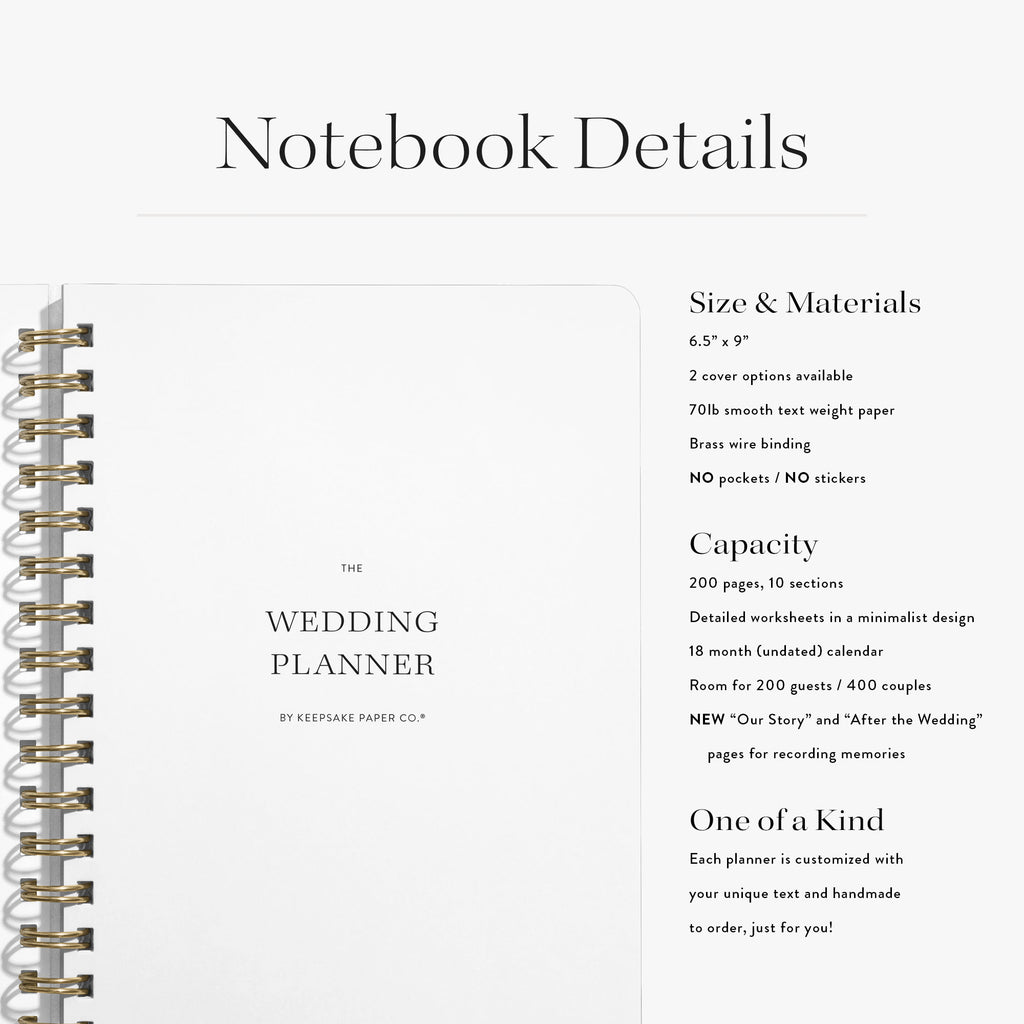 Interior detail pages of LGBT Wedding Planner — Blue Toile design