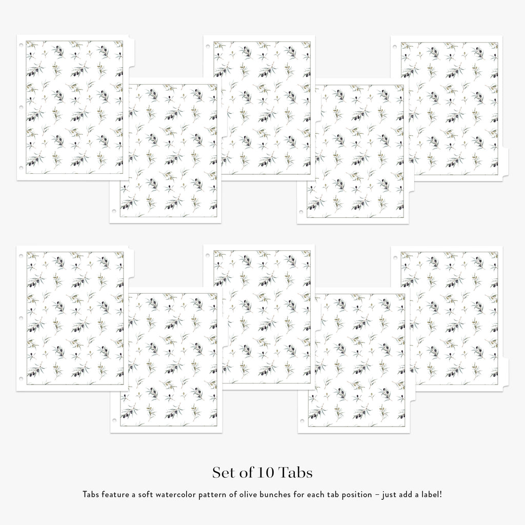 Recipe Tabs - Olive Bunch