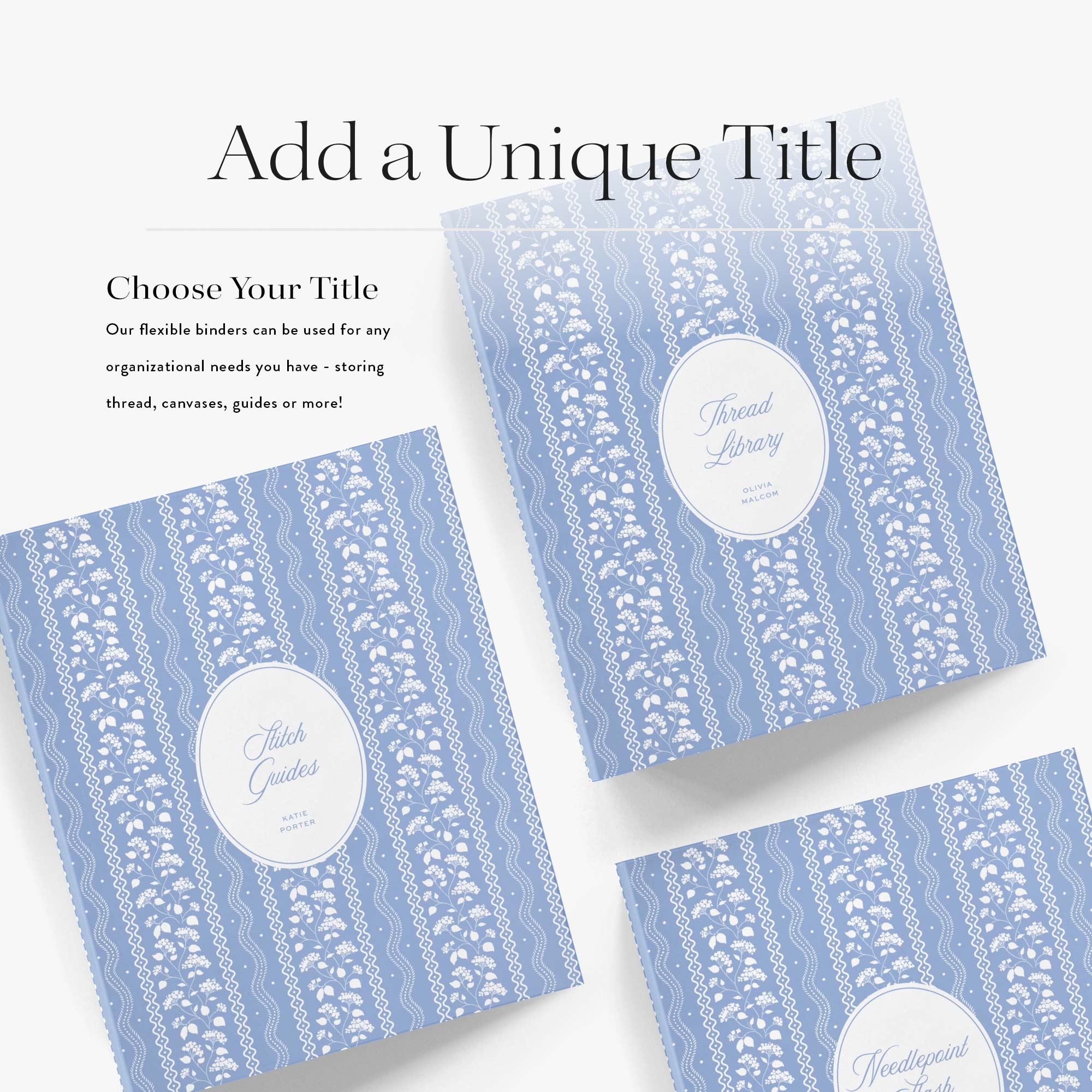 Needlepoint Binder - Heirloom Stripe