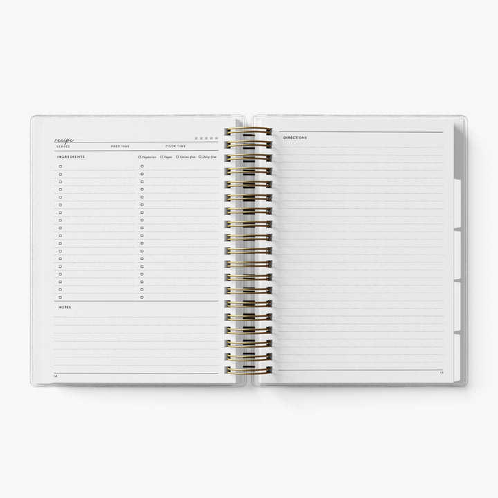 The double page recipes are perfect for your extra-special recipes that need a bit more space for ingredients and directions
