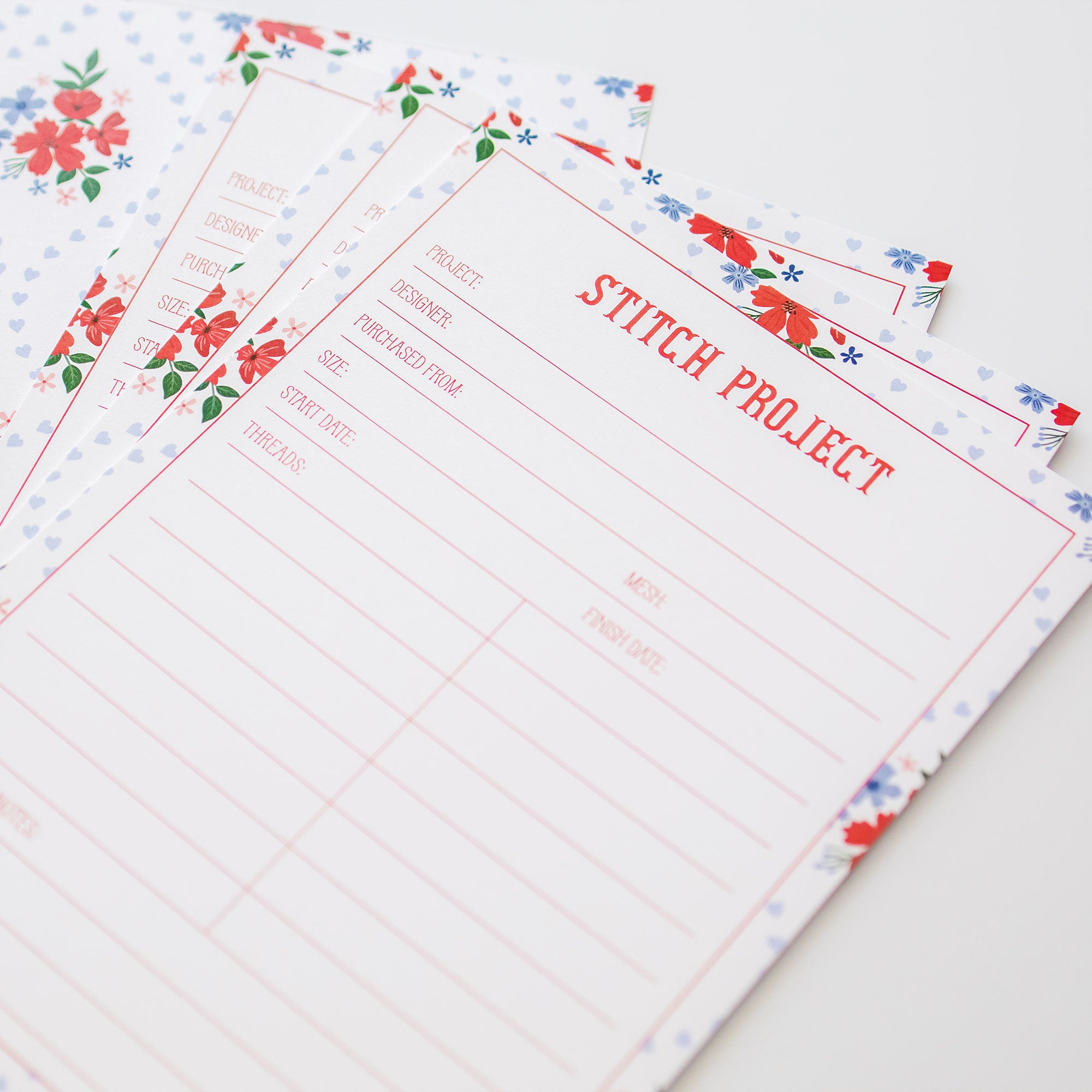 Needlepoint Project Cards - Heirloom Heart