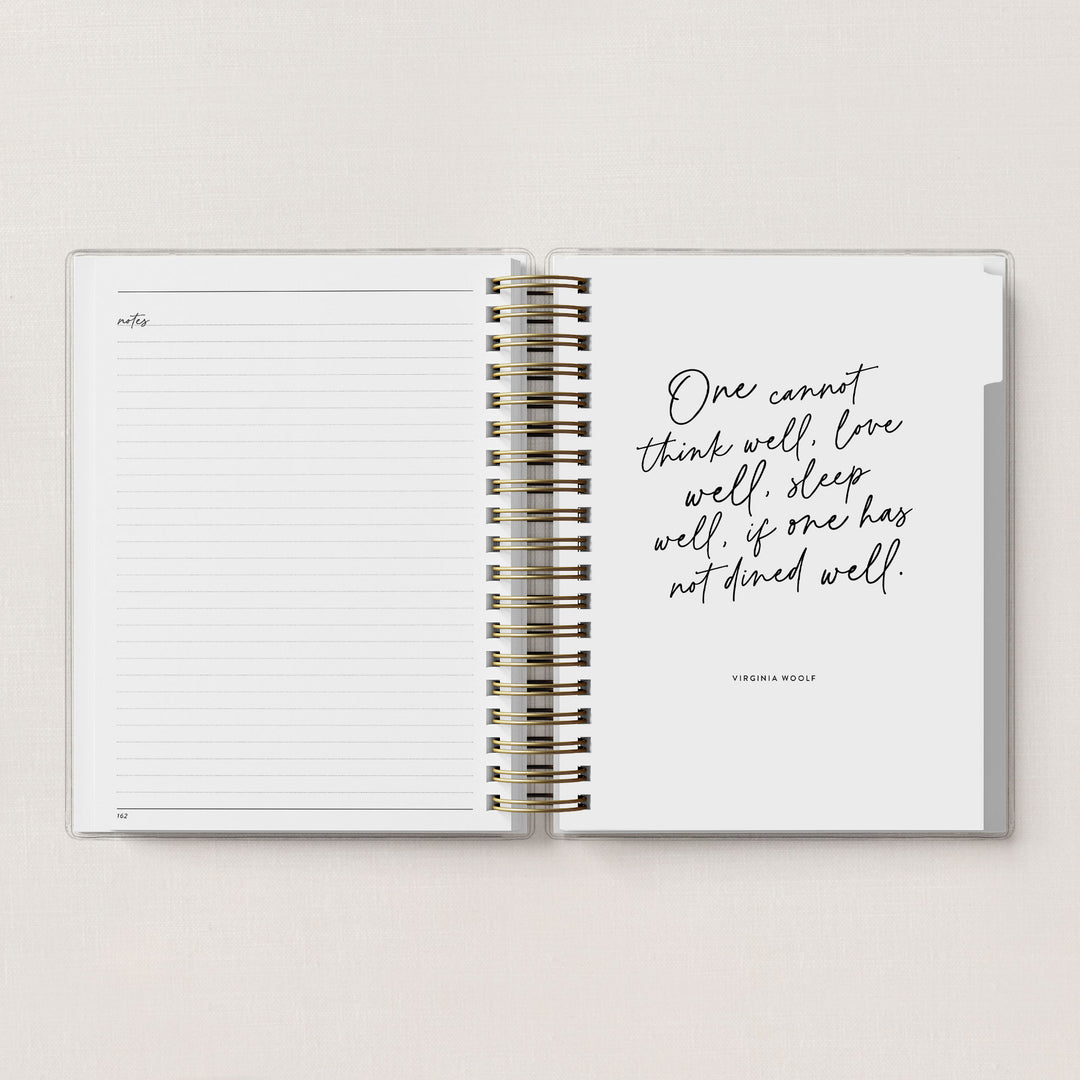 Each recipe section also has one notes page to jot down any menu ideas or tips and tricks that you learned while cooking