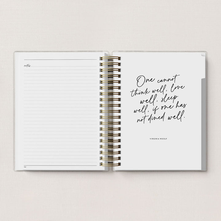 Each recipe section also has one notes page to jot down any menu ideas or tips and tricks that you learned while cooking