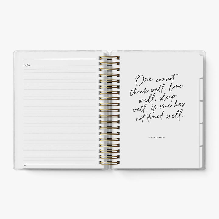 Each recipe section also has one notes page to jot down any menu ideas or tips and tricks that you learned while cooking