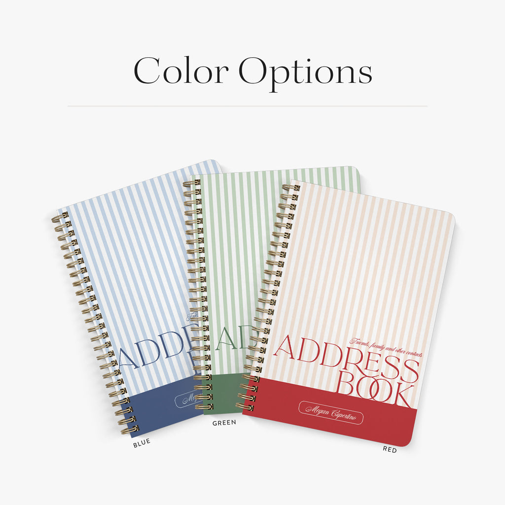 Nautical-inspired classic stripe design comes in three colors; blue, green and red