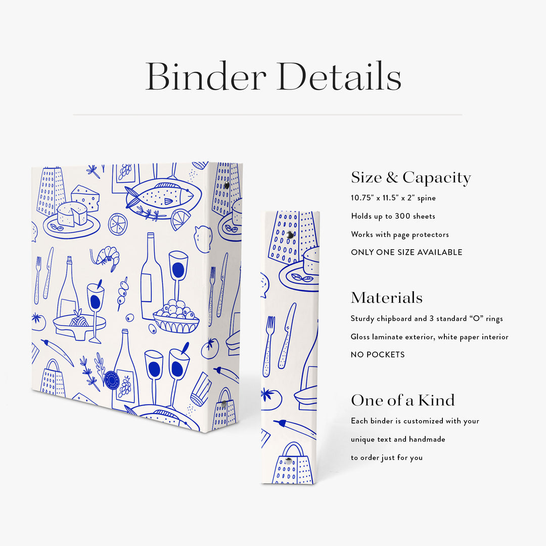 Amalfi Coast Recipe Binder