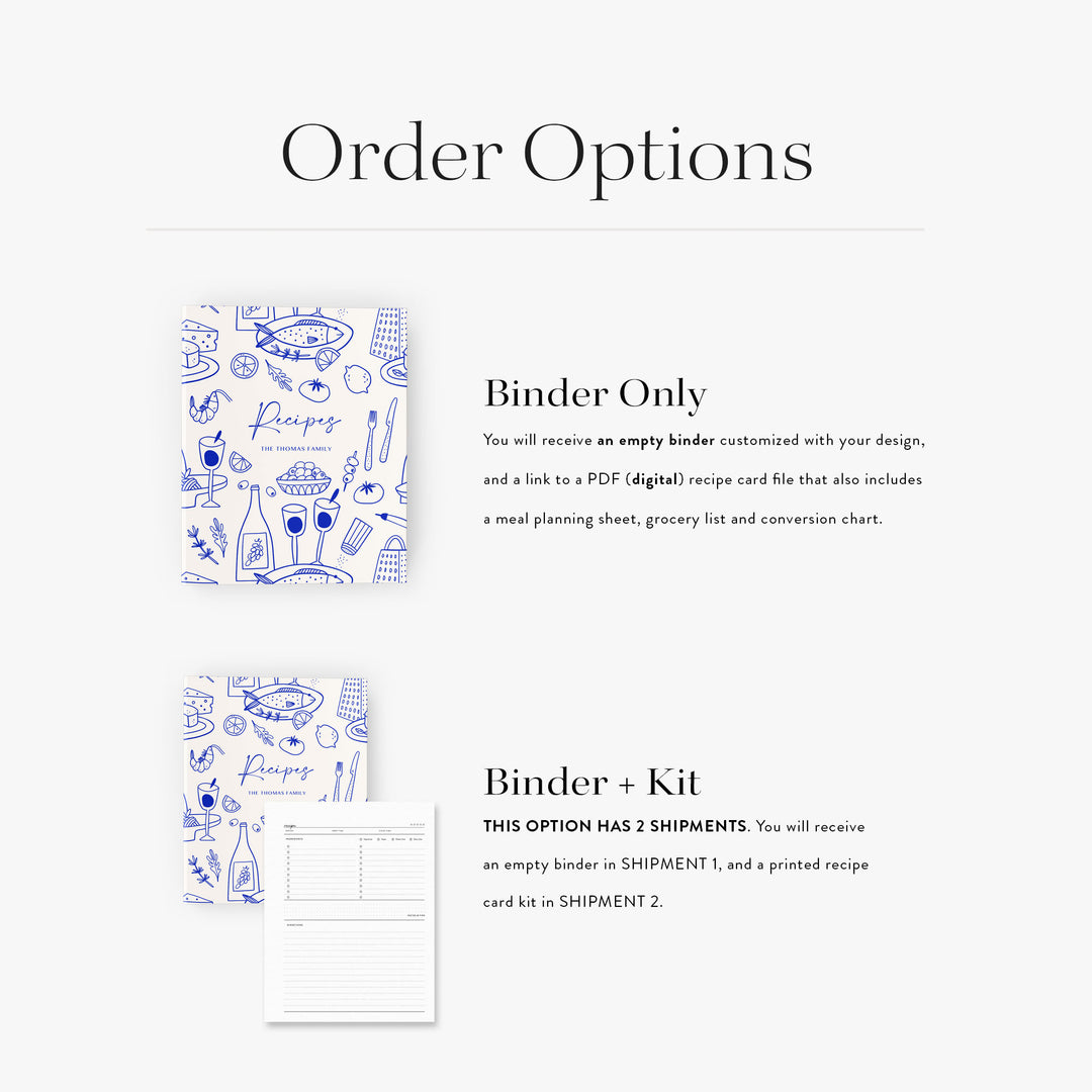 Amalfi Coast Recipe Binder