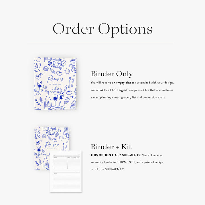 Amalfi Coast Recipe Binder