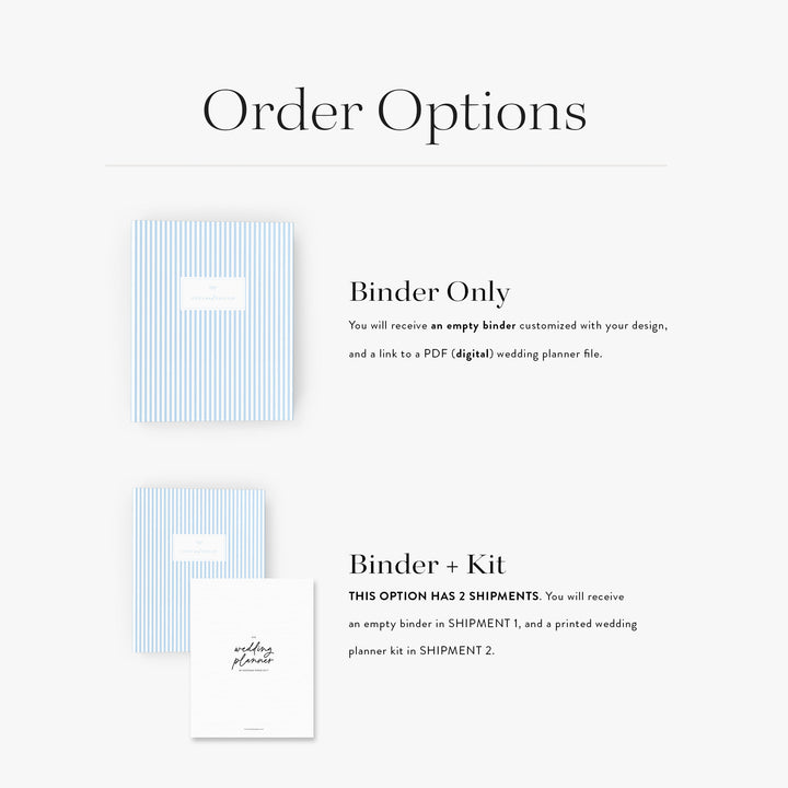 Classic Stripe Wedding Binder