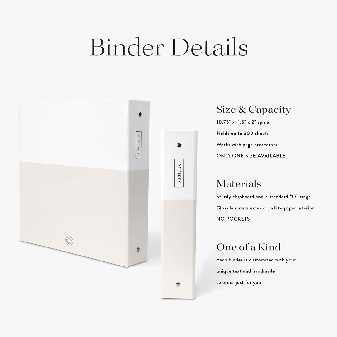 Colorblock Recipe Binder
