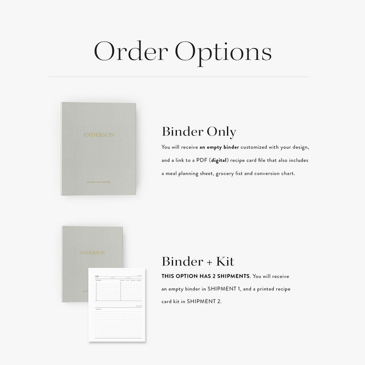 Custom Recipe Binder