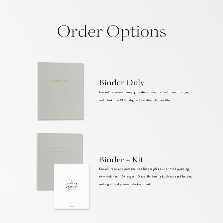 Custom Wedding Planning Binder