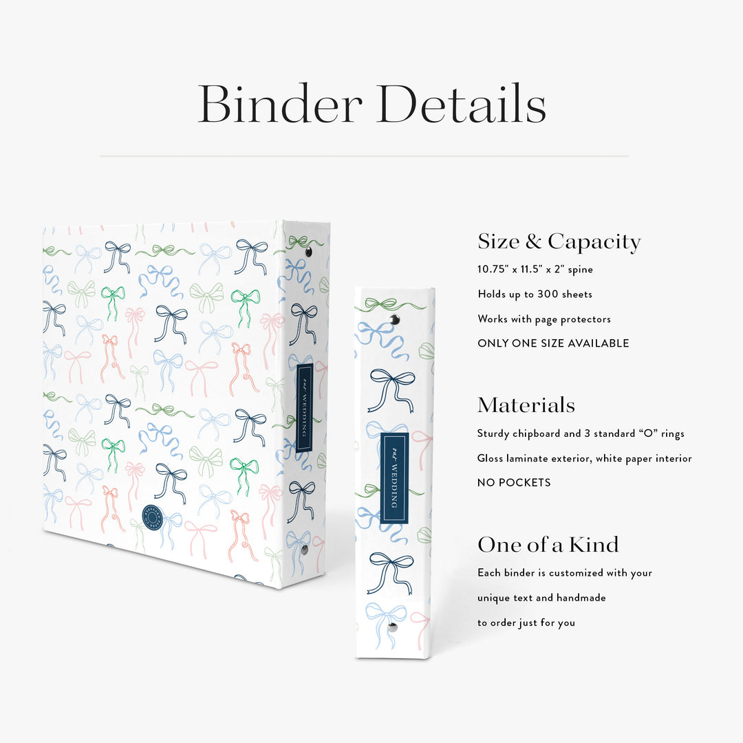 Darling Bow Wedding Binder